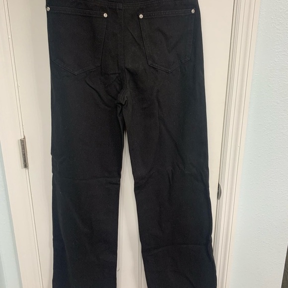 NWT BooHoo high rise, wide leg black jeans, size 6 Grunge Goth Whimsigoth - Picture 8 of 14